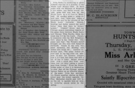 Irvine Wallace Bailey Buys the Kinsey Gas Station in the 19 January 1928 Huntsville Forester