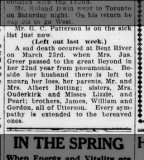 Mrs James Greer death 1919